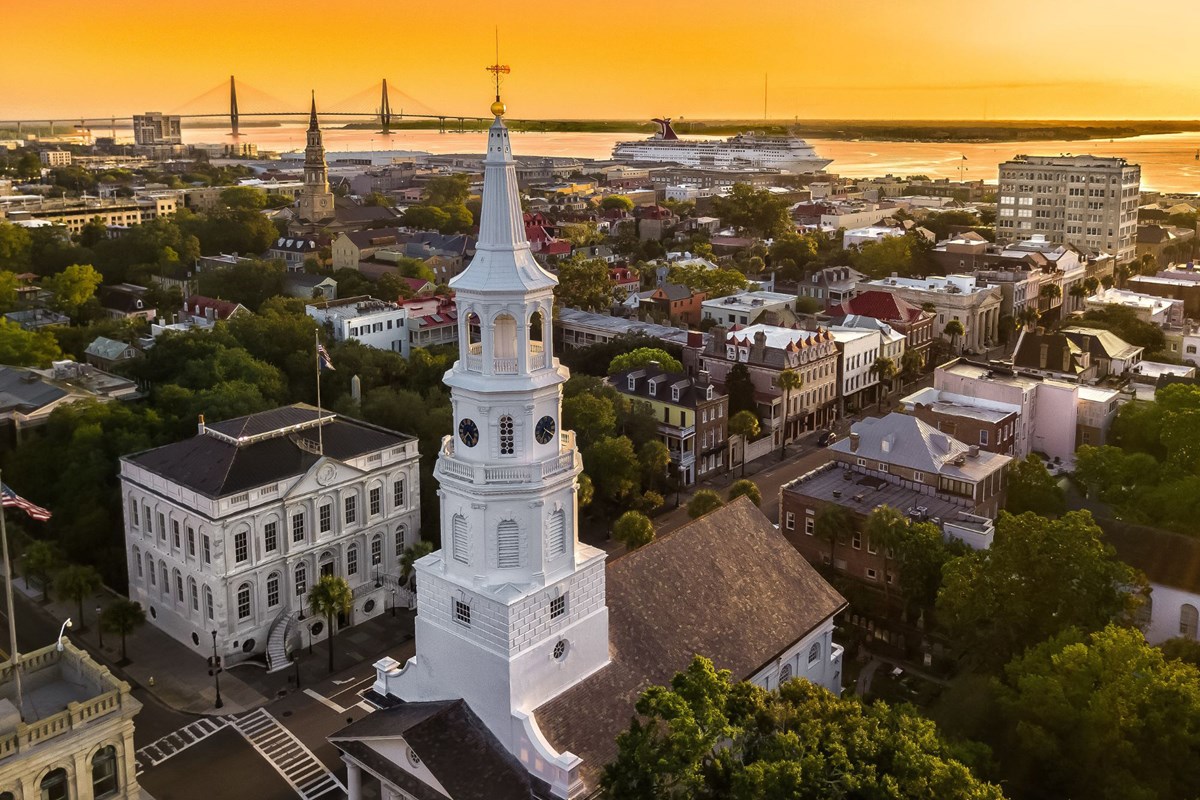 Aerial view of Charleston