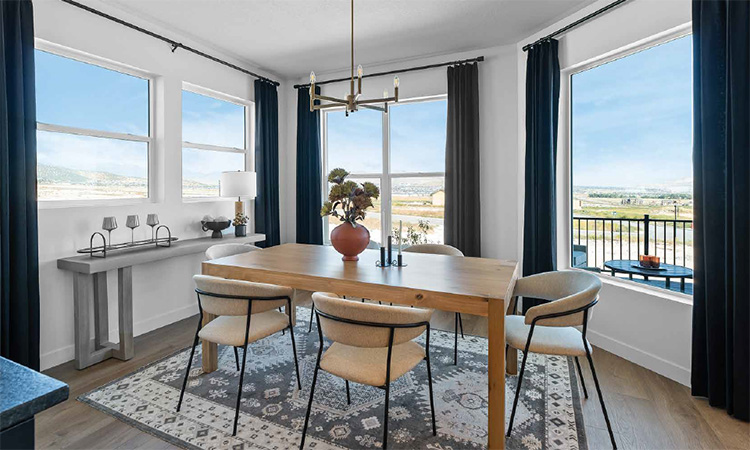 photo of a dining space in a model home