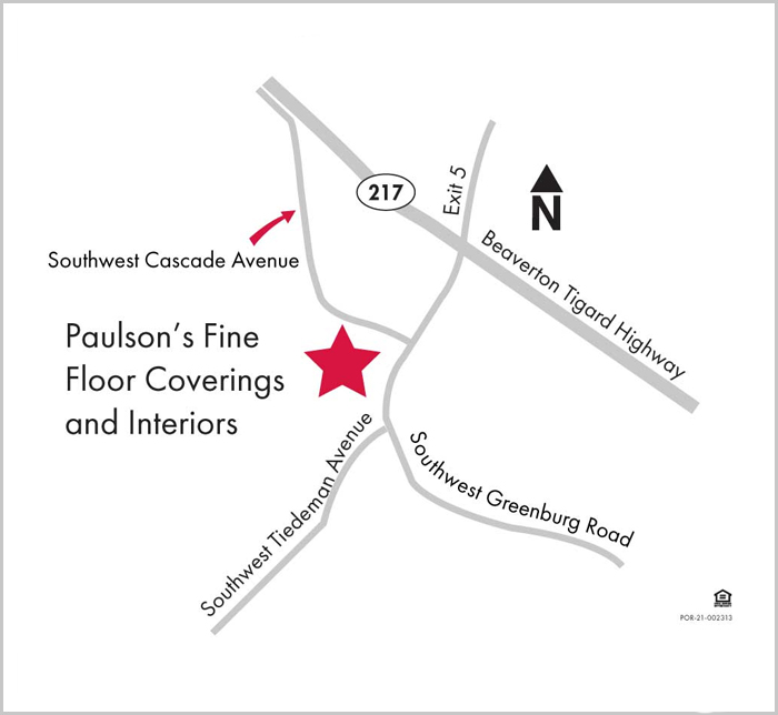 Paulson’s Fine Floor Coverings and Interiors Map