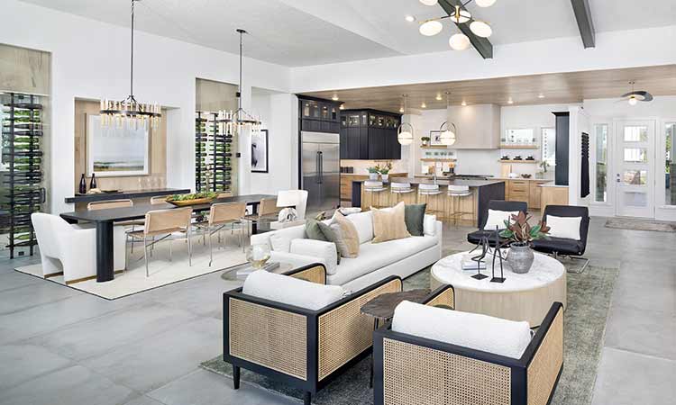 The Dawn - Family Room, Dining and Kitchen
