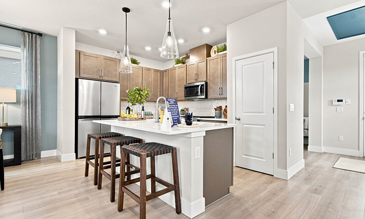photo of a kitchen in a model home
