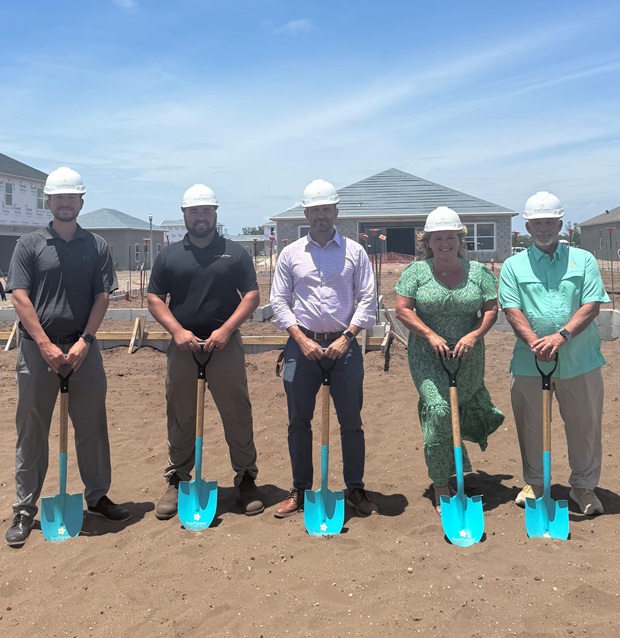 David Weekley Homes recently broke ground on its newest model home, The Rubytail, in SeaFlower – Classic Homes. 