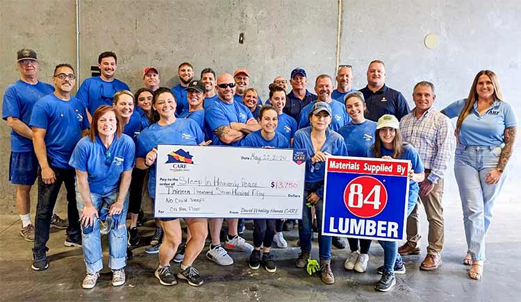 84 Lumber donated materials to support the Orlando Team as they built beds for Sleep In Heavenly Peace as part of the company’s Build Month.