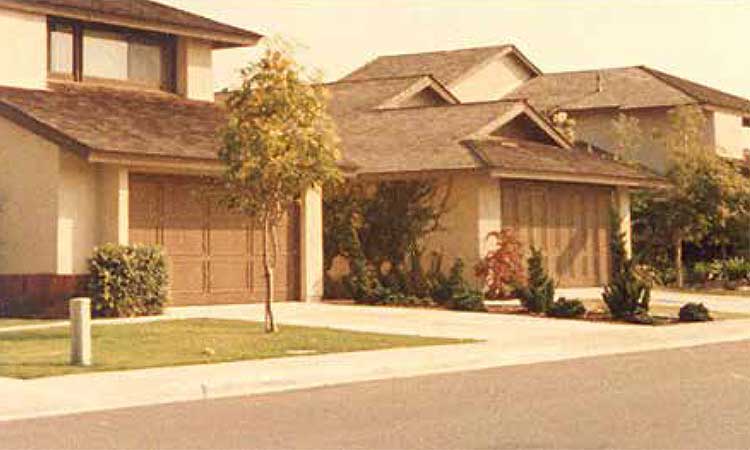 a photo of the first David Weekley home built
