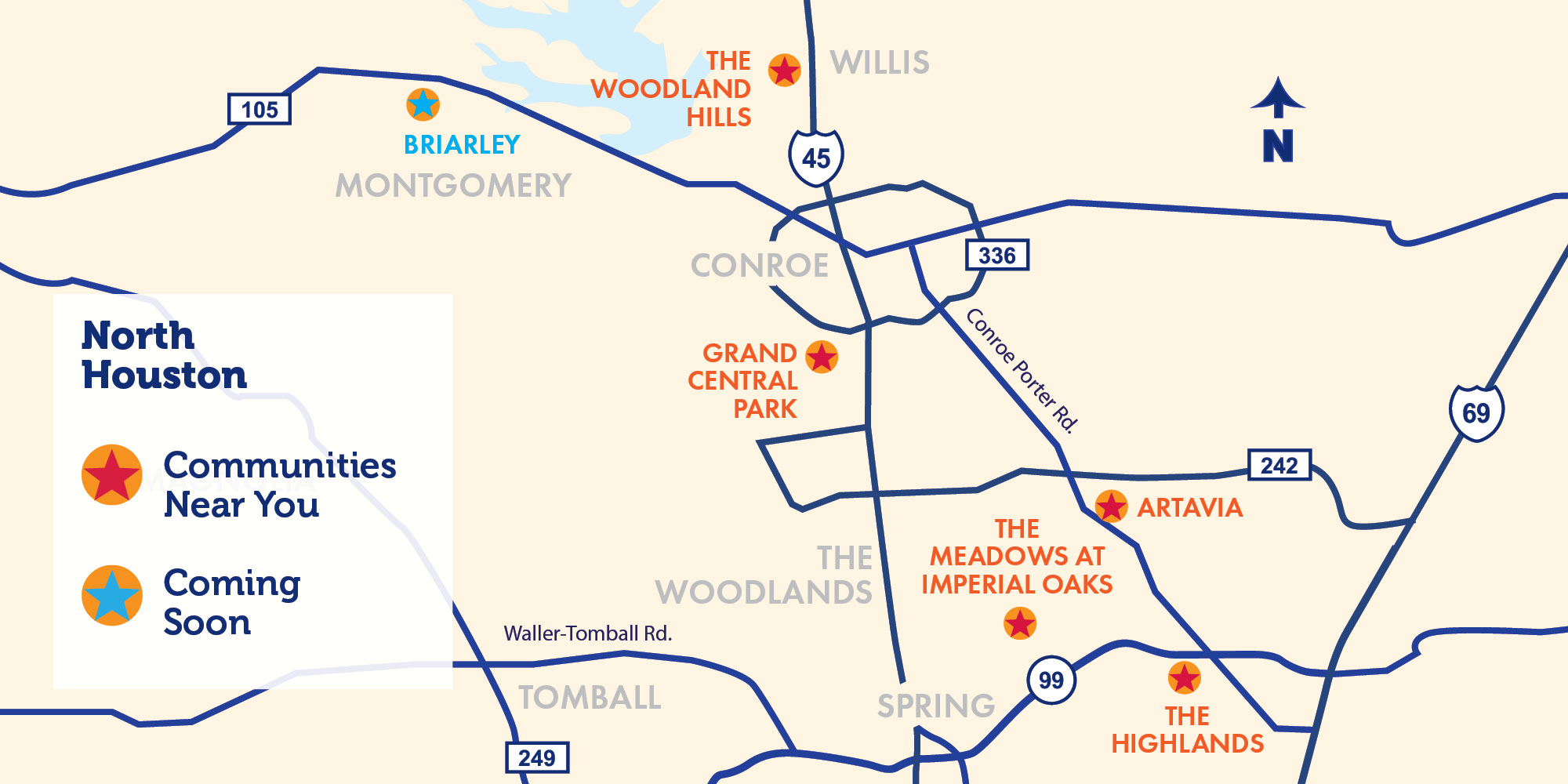 Conroe Area Location Map