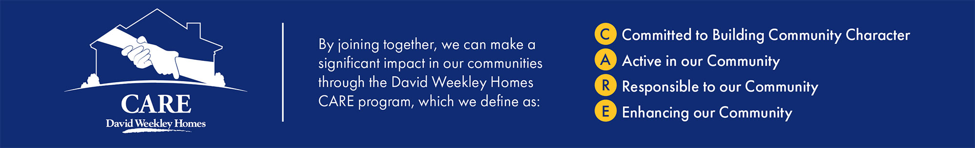 David Weekley Homes CARE Program