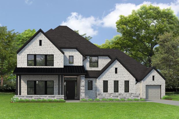 A rendering of the front exterior of a home