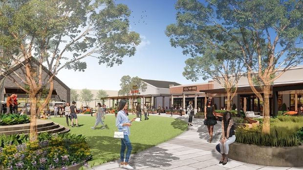 a rendering of a retail center