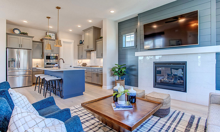The Providence - Family Room and Kitchen