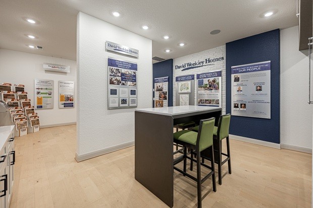 a David Weekley Homes sales center in San Antonio,TX