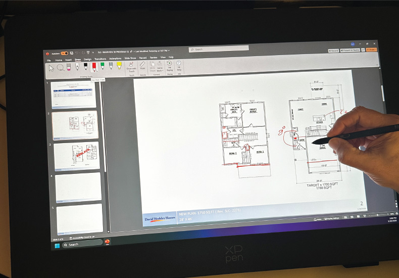 a screen showing the planning of a floorplan