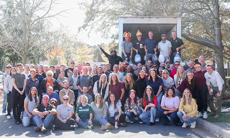 The Atlanta Team donated 6,272 pounds of food to Clayton County Community Services Authority, providing meals for more than 2,100 individuals.