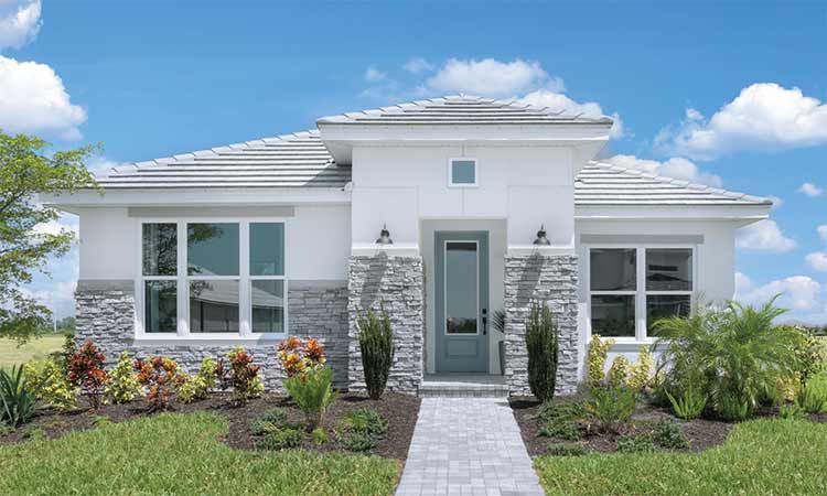 A model home front exterior