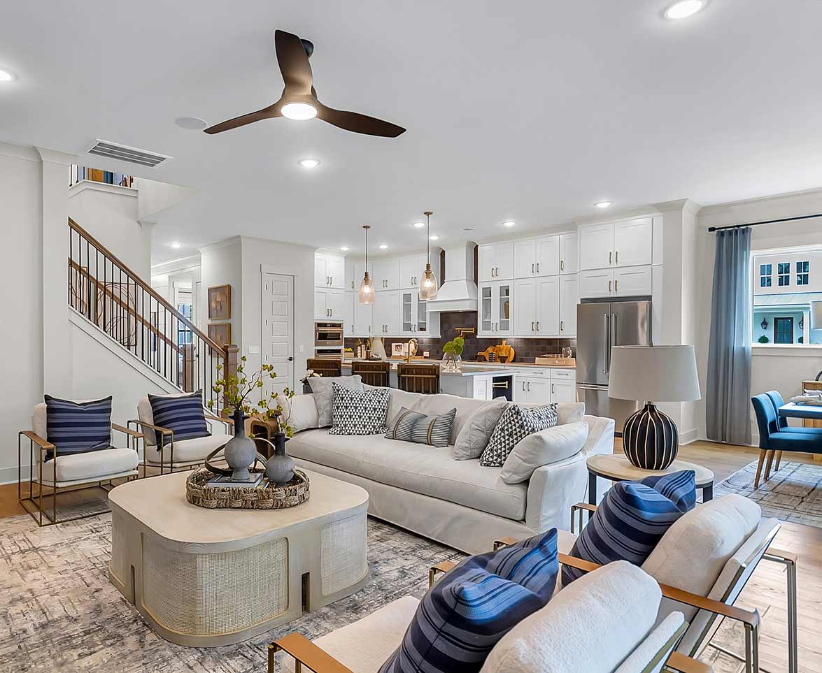 The Yates Family Room, Kitchen, Dining and Entry