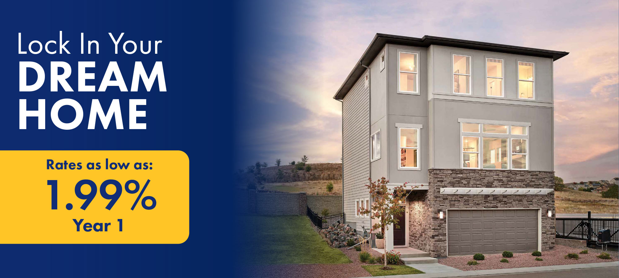Starting Payment Rate as Low as 1.99% for Our Model Home in Trailside at Cottonwood Creek