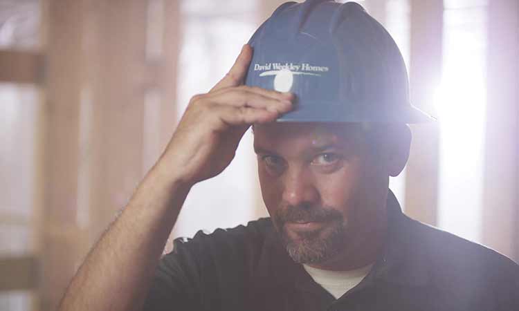 a man wearing a hard hat