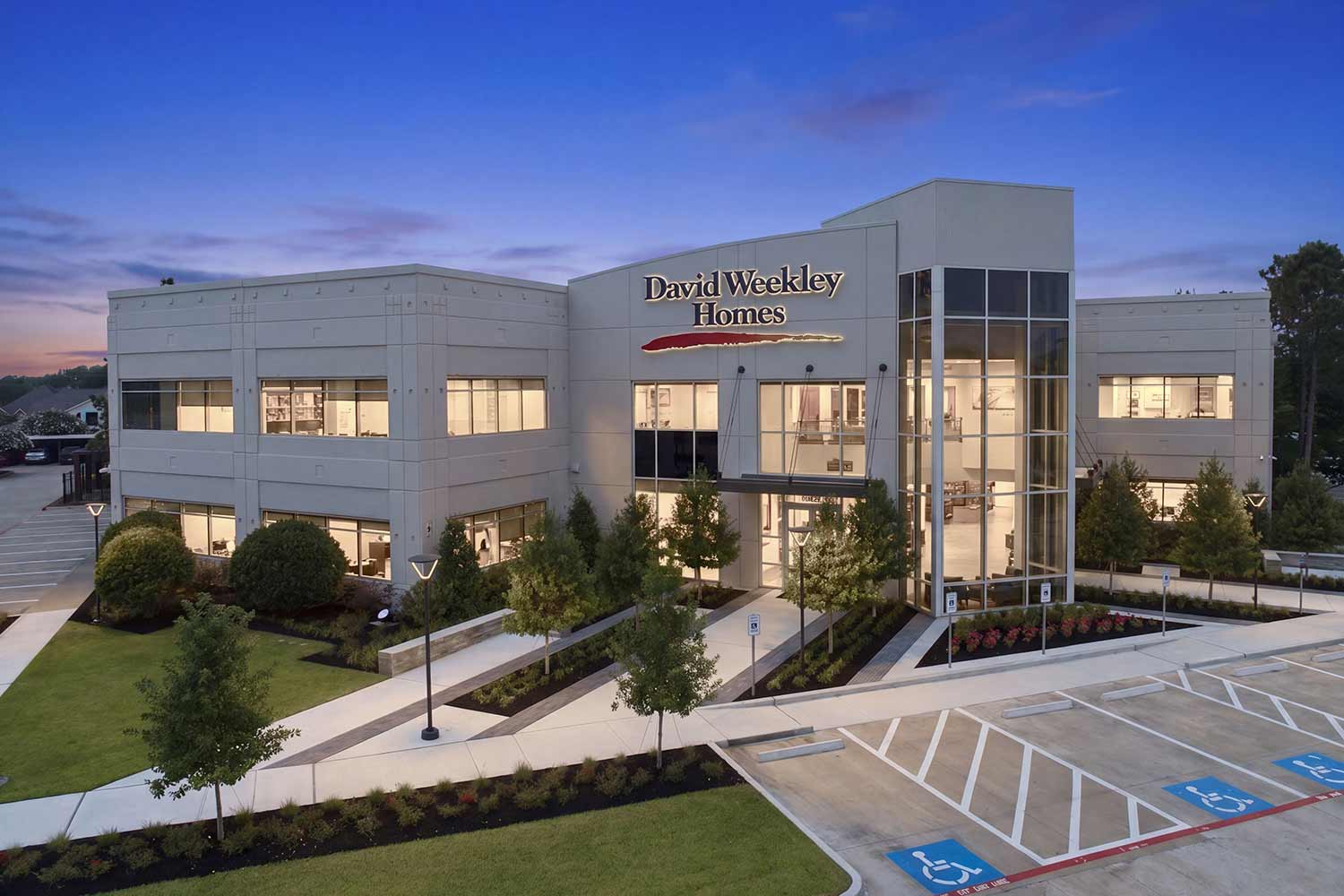 Exterior of the new David Weekley Homes Houston Division office.