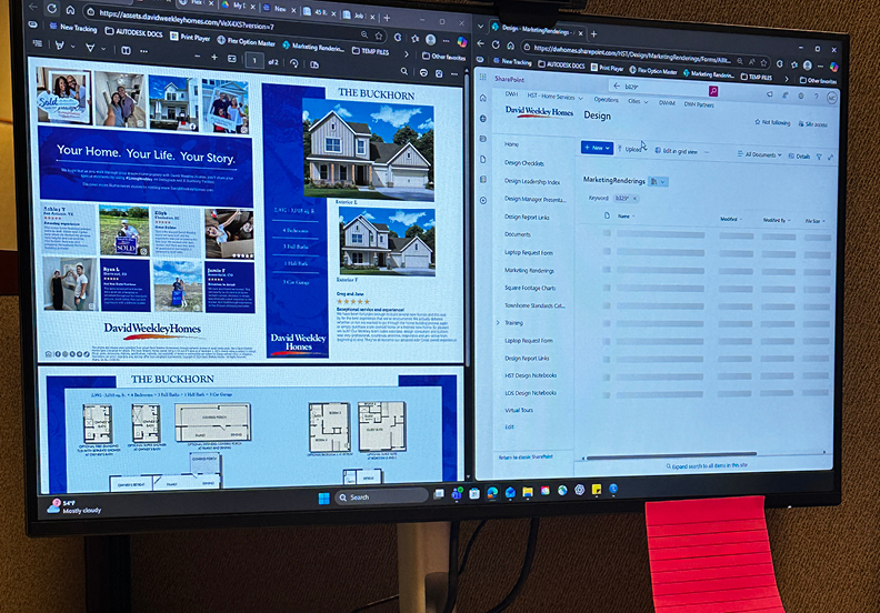 a screen showing a floorplan brochure