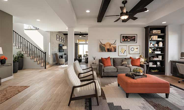 Family Room in a David Weekley Model Home
