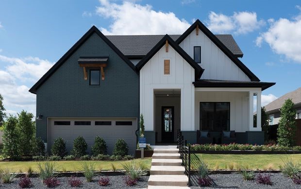 A rendering of the front exterior of a home