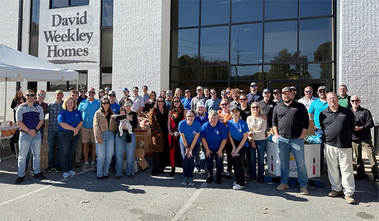 Team Members posing with food donations