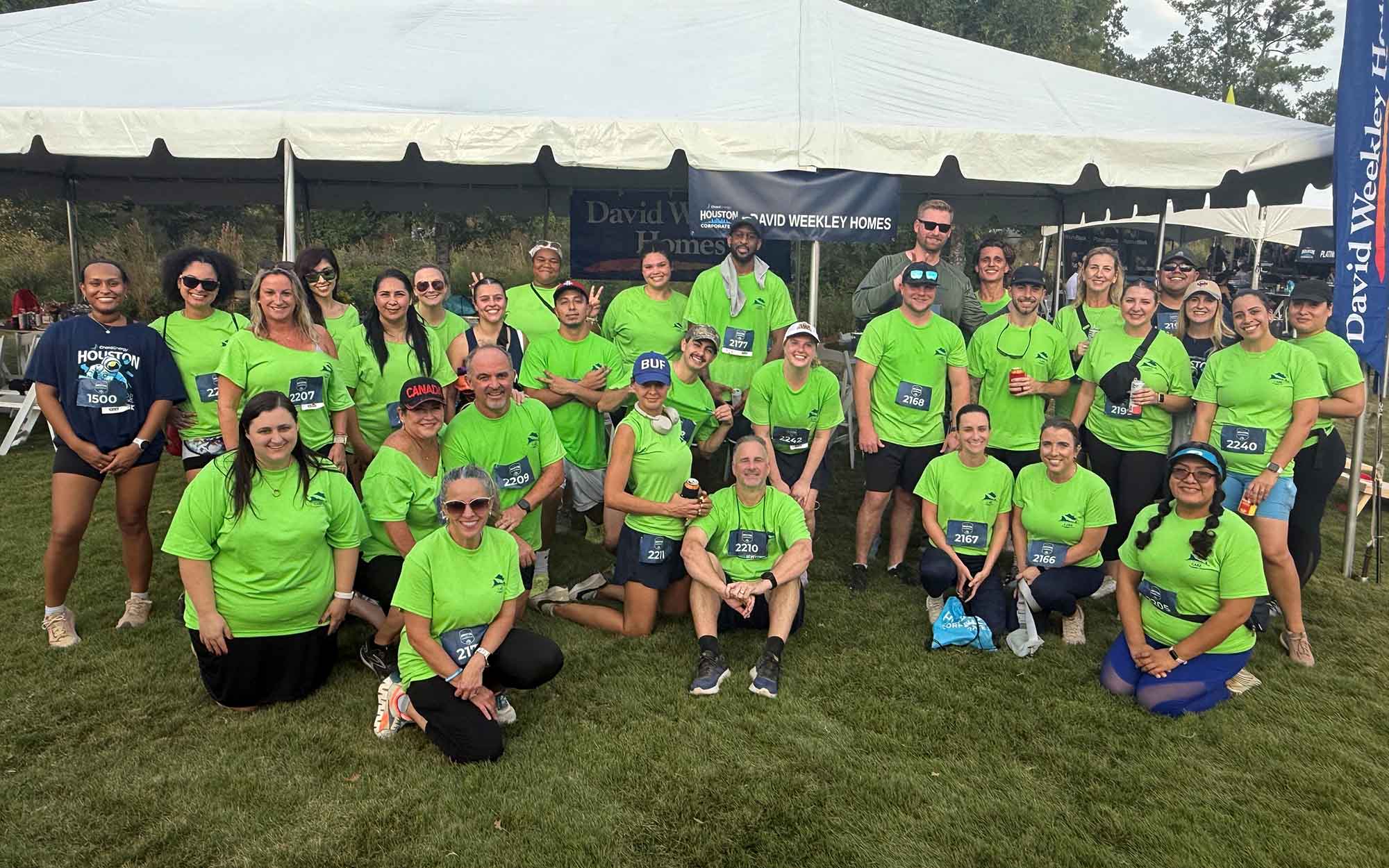 David Weekley Homes Team Members at a 5k benefit run