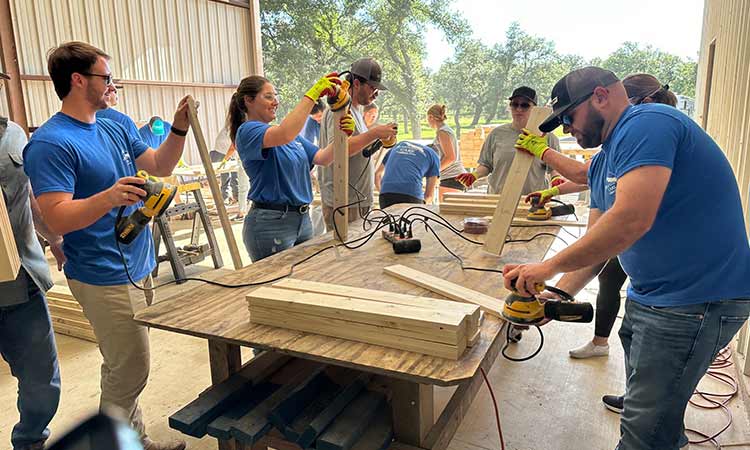 David Weekley Team Members working on a building project