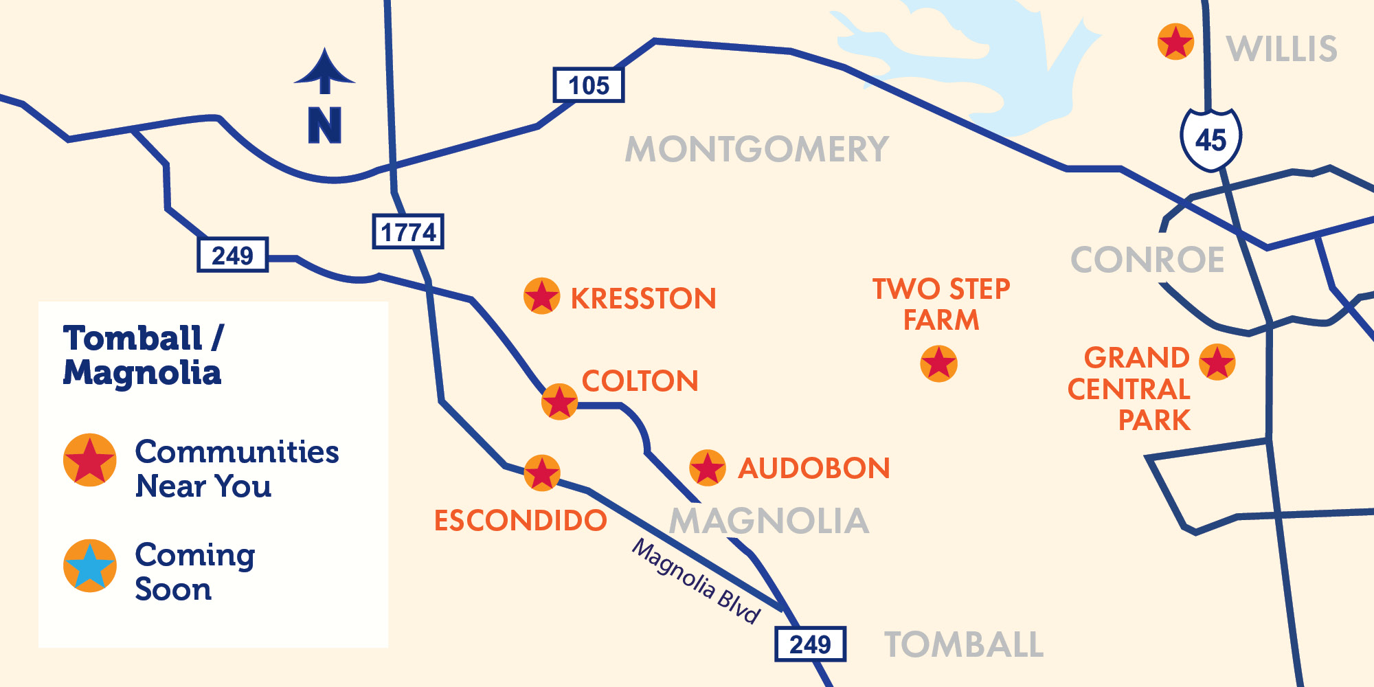 Tomball/Magnolia Area Location Map