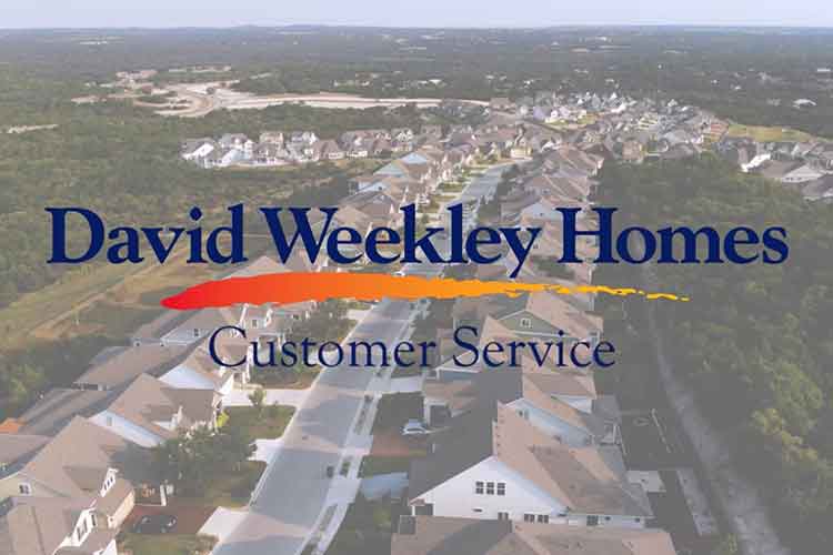 aerial view of a David Weekley Homes community